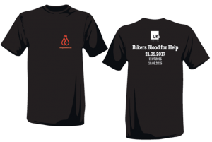 Aktion T-Shirt Bikers Blood for Help BBFH 2017.