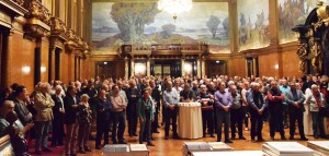 Gruppenbild der Blutspender-Ehrung im Rathaus